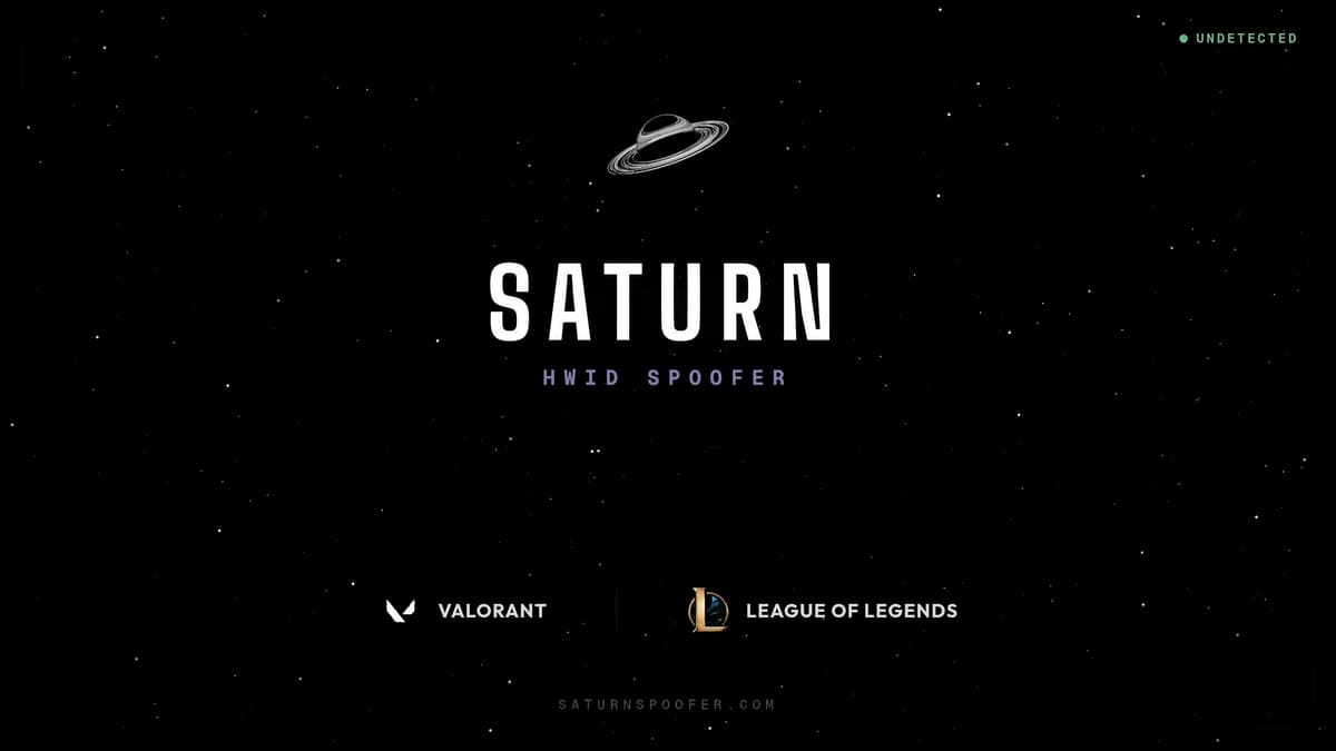Spoofed hardware identifiers shown in Saturn